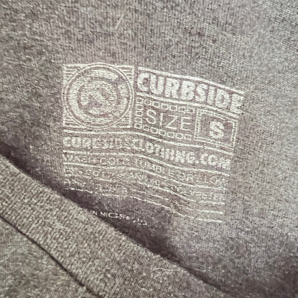 Curbside Clothing Graphic Tee S Women Camping Van Space Nature Charcoal Gorpcore - Picture 4 of 8